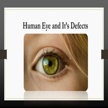 Demo on Human Eye and their parts and detail