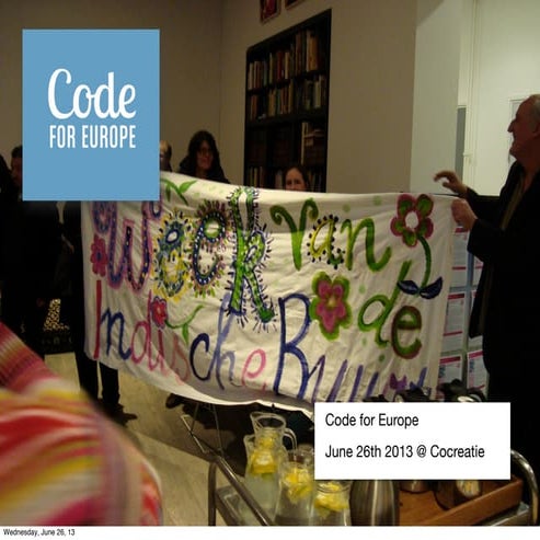 Code for Europe - SamensApp - Presentation at CoCreatie