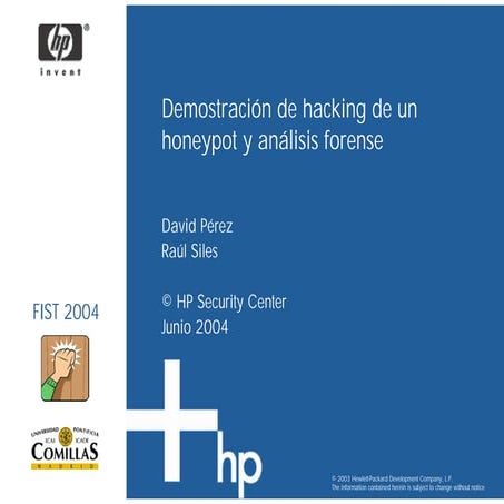 Demostracion Hacking Honeypot y Análisis Forense