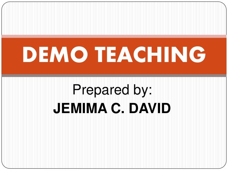 Demo teaching