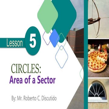 Finding the Area of a Sector of a Circle