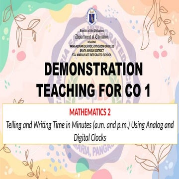 demonstration Teaching In Math Grade 2 Time