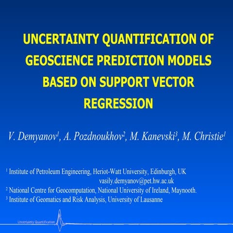 10,00 Modelling and analysis of geophysical data using geostatistics and mach...