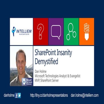 SharePoint Insanity Demystified