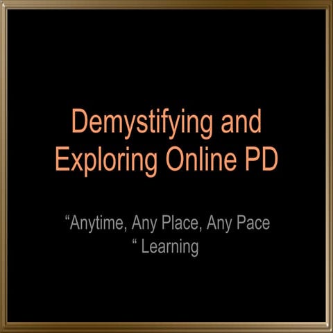 Exploring Online Resources for Professional Development for ABE Practitioners