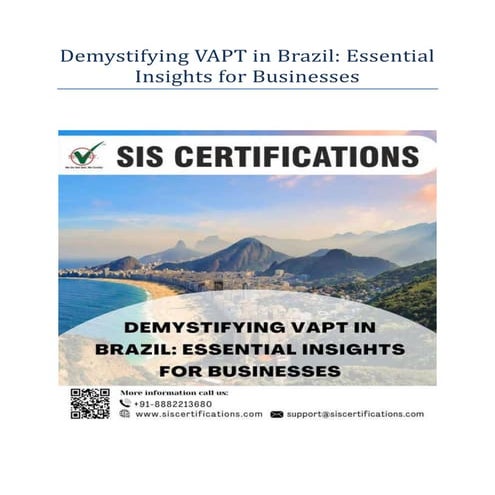 VAPT Certification: Safeguarding Your Digital Ecosystem | PDF