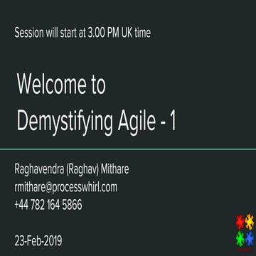 Demystifying agile   1 - slide share