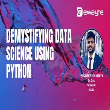 Demystifying Data Science using Python | PPT