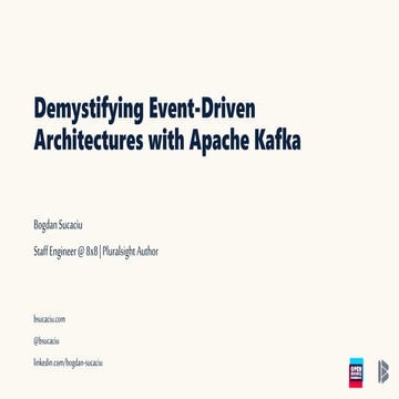 Démystifier les architectures orientées événements avec Apache Kafka