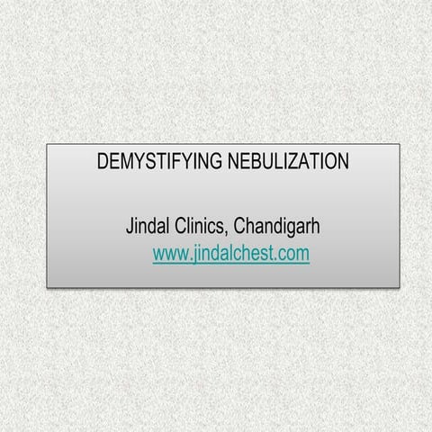 Demystifying Nebulization | Jindal Chest Clinic