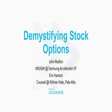 Demystifying Stock Options and Preferences: Valuing Startup Equity 