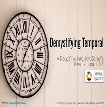 Demystifying                    Temporal