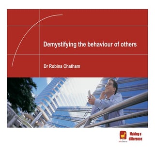 Demystifyingthe Behaviourof Others