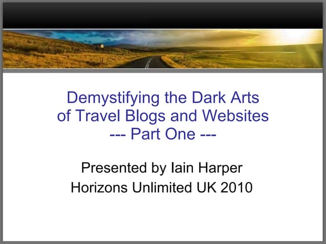 Demystifying the Dark Arts - Part One