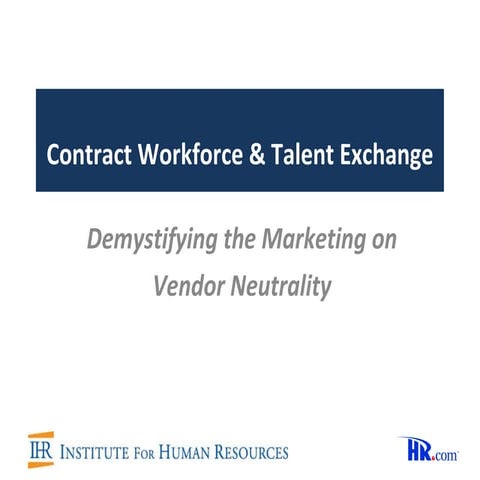 Demystifying The Marketing on Vendor Neutrality