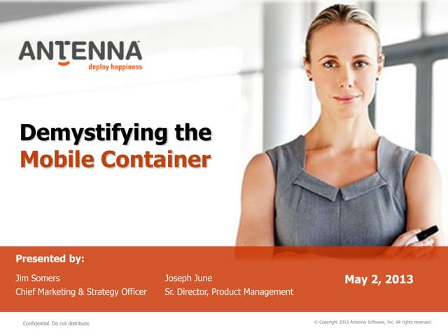 Demystifying the Mobile Container - PART I
