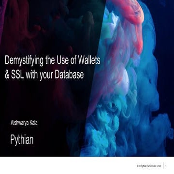 Demystifying the use of wallets and  ssl with your database