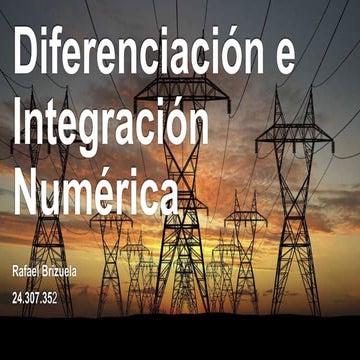 Diferenciación e Integración Numérica