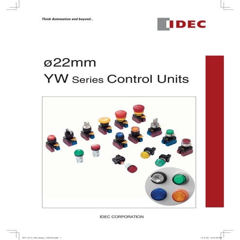 Catalog đèn báo nút nhấn IDEC phi 22