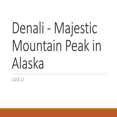 Denali - Majestic Mountain Peak in Alaska