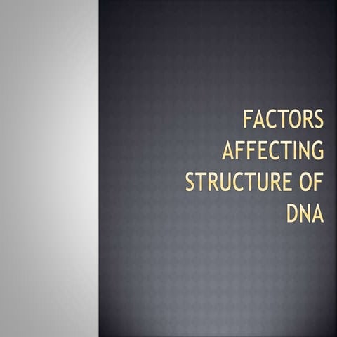 Denaturation of DNA 