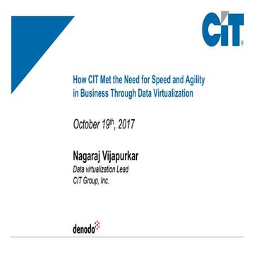 Denodo DataFest 2017: The Need for Speed and Agility in Business