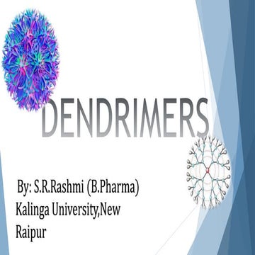 Dendrimers in drug delivery | PPTX