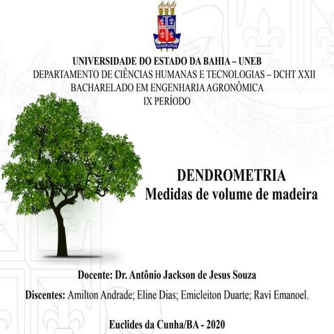 Dendrometria - Medidas de Volume de Madeira