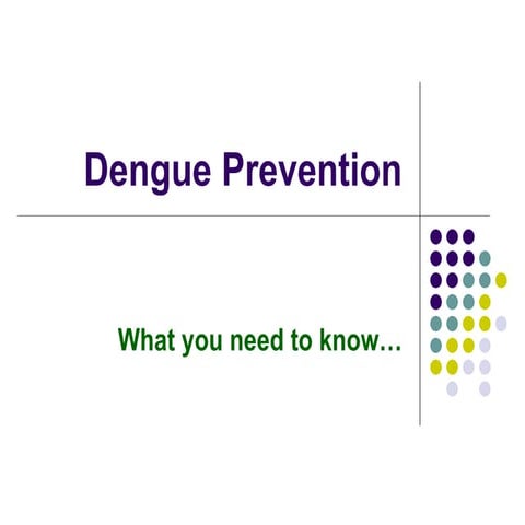 Dengue Prevention and Control Program | PPTX