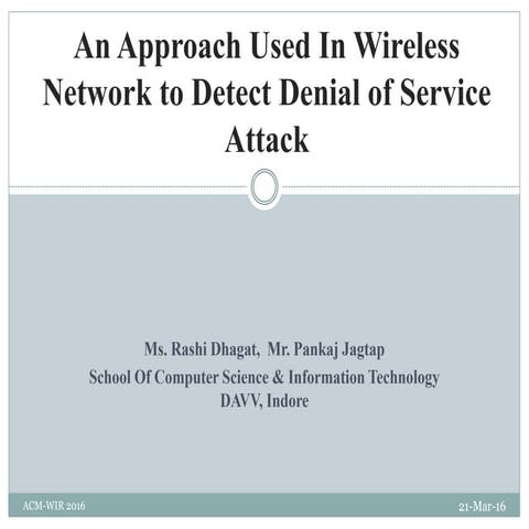 Denial of service attack | PPT