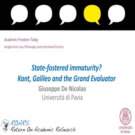 State-fostered immaturity? Kant, Galileo and the Grand Evaluator