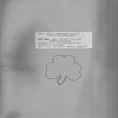 Denis haley catherine douglas geneaology 1793 to 1989