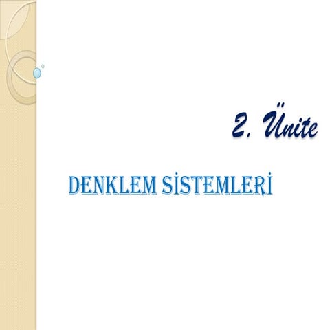 Denklem sistemleri