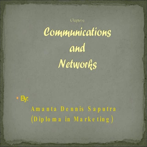 Dennis Chap 09 Data Communication