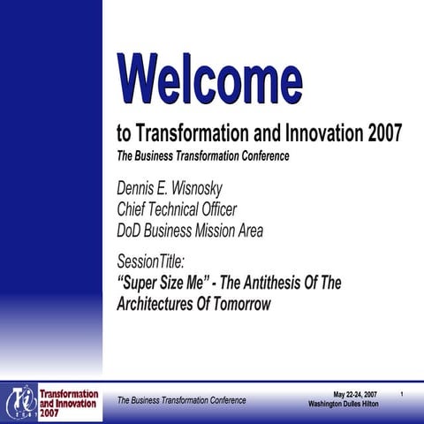 Dennis Wisnosky Keynote Address