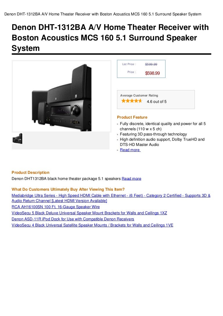 boston acoustics mcs 160