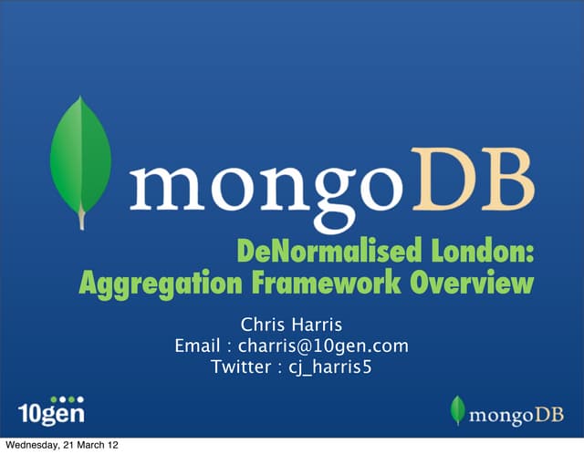 De normalised london  aggregation framework overview 