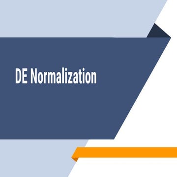 De normalozation