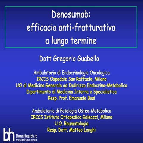 Denosumab efficacia antifratturativa a lungo termine