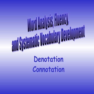 Denotation and-connotation