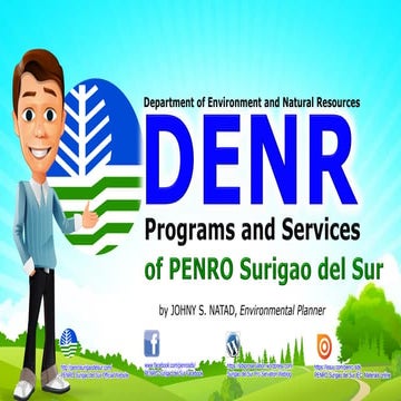DENR Programs and Services of PENRO Surigao del Sur (November 2019)