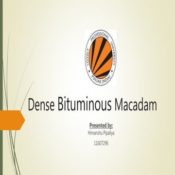 Dense bituminous macadam