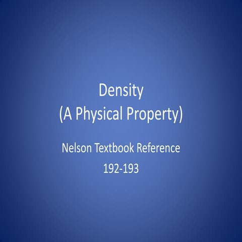 Grade 9, U1-L4-Density