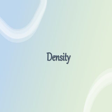 Density - class 7 | PPT