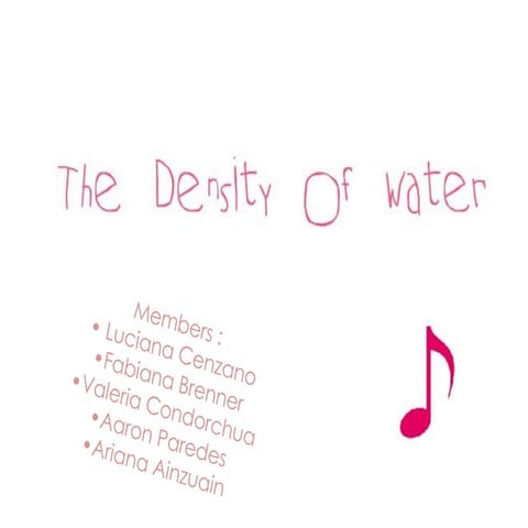 Density_of_Water - Sixth A