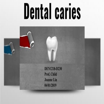powerpoint presentation about dental caries