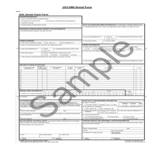 Dental Claim Form