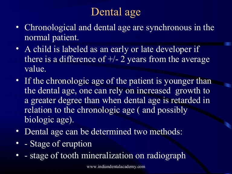 Dental age