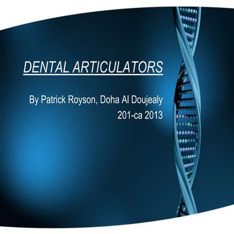 Dental articulators