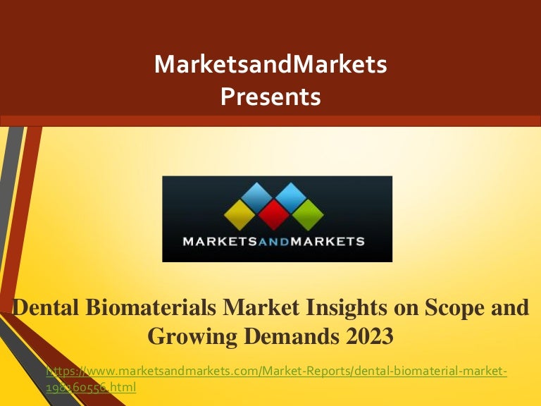 Dental Biomaterials Market worth 9.6 Billion by 2023